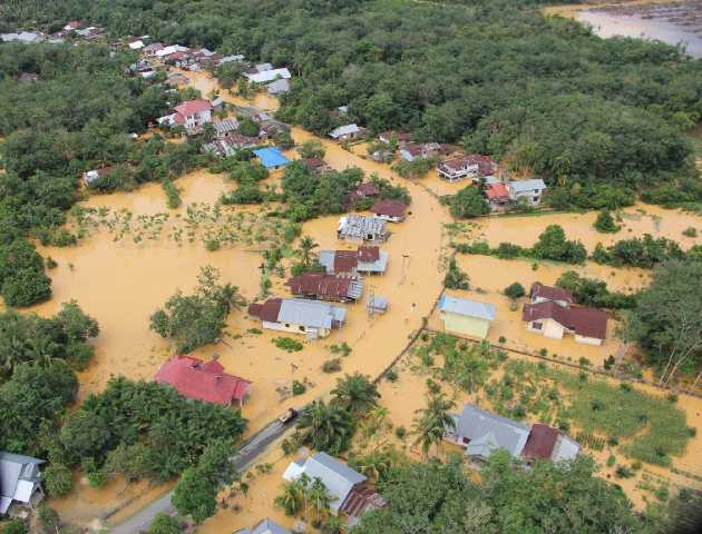 ilustrasi banjir kampar